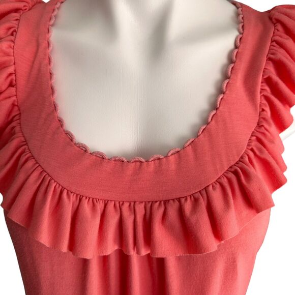 Bluheaven Women Orange Casual Dress Ruffled Sundress Summer Beach Coverup Sz L - Picture 6 of 11